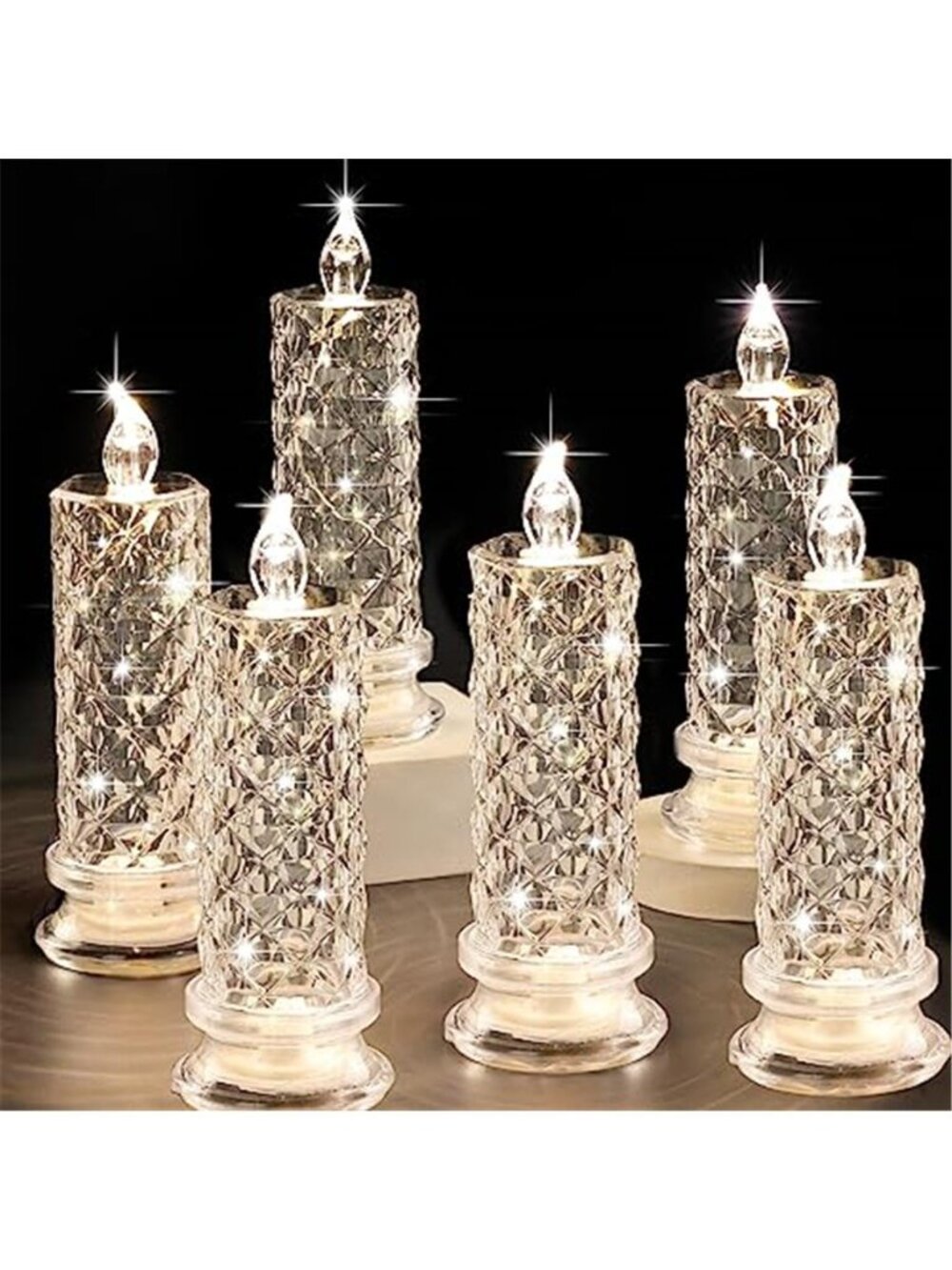 LED Flameless Candles 6 Pack Battery Operated Pillar Candles Wedding Decor
